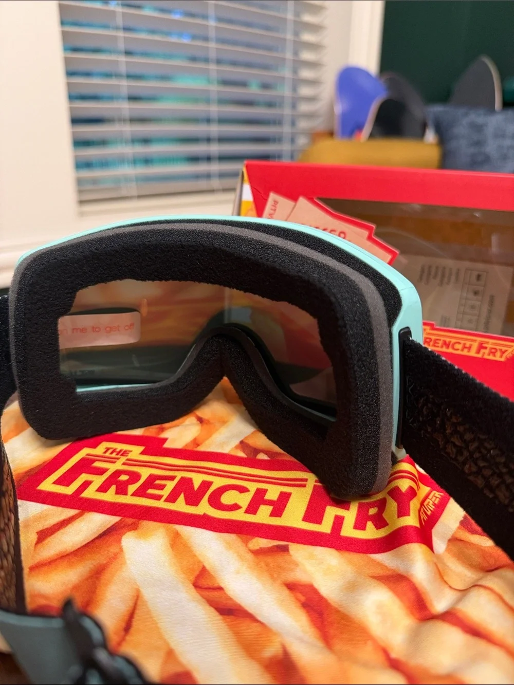 Pit Viper The French Fry - Mint Frame with Pink Mirror Lens Goggles (new!)